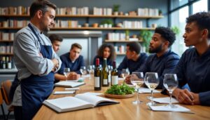 découvrez des méthodes efficaces pour enseigner l'œnologie dans une école de cuisine, alliant théorie et pratique pour former des experts du vin.