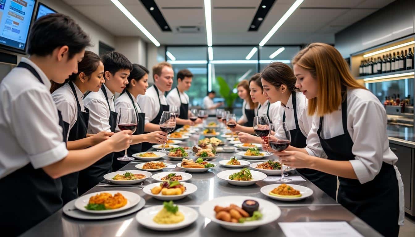 découvrez comment intégrer l'enseignement de l'œnologie dans une école de cuisine pour former des professionnels du goût, alliant vins et gastronomie.