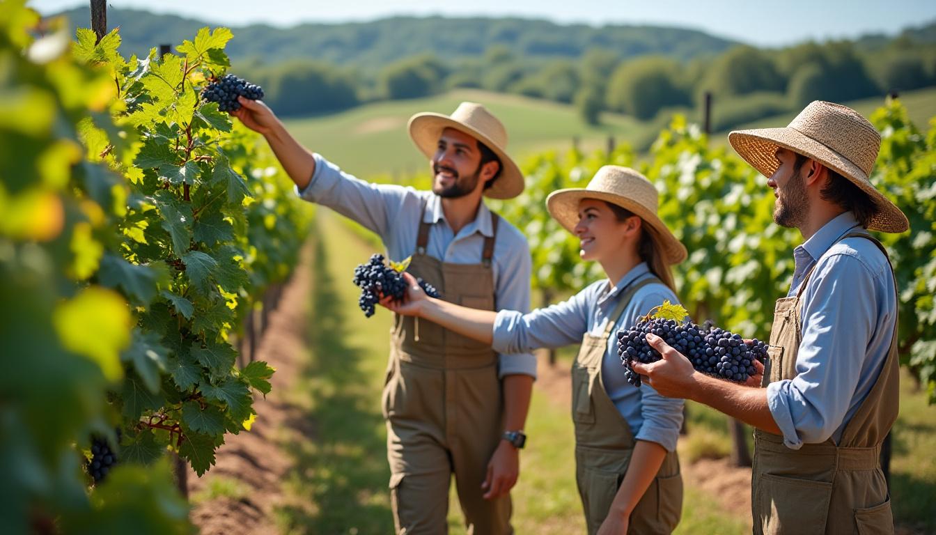 découvrez les opportunités d'emplois saisonniers dans les vendanges, parfaits pour ceux qui cherchent un travail temporaire en pleine nature durant la récolte du raisin.