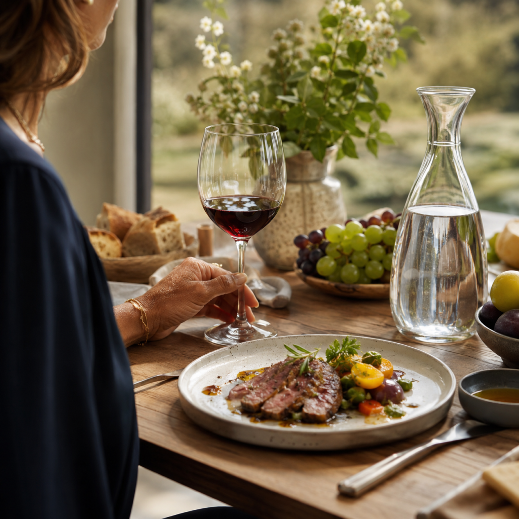Vin, fruits crus et foie le bon équilibre