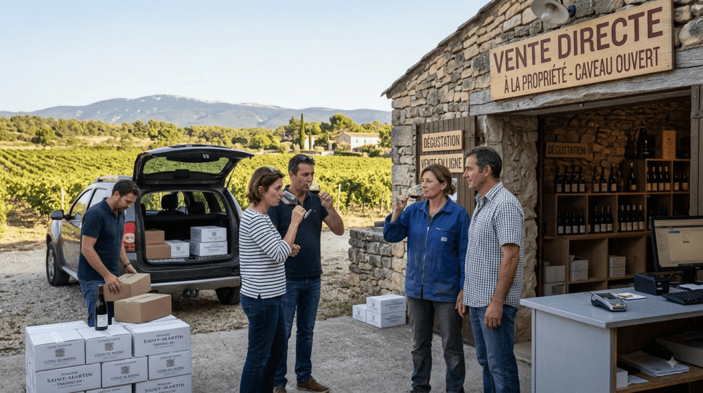 Cave vin travaillan